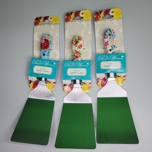 The Pioneer Woman Set Of 3  Stainless Steel Jumbo Turner Spatula,